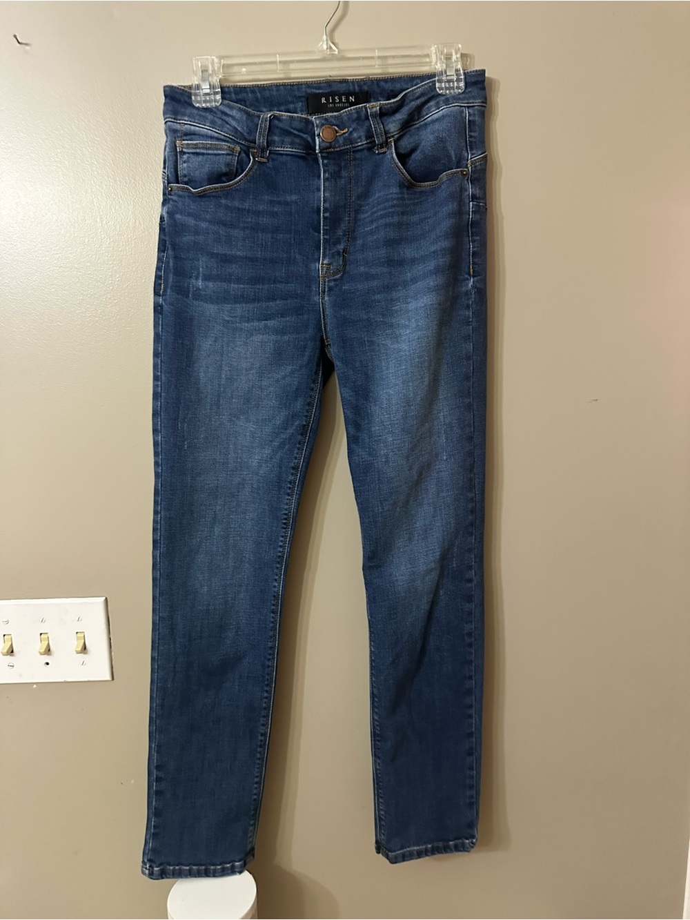 Risen Women's Straight Leg Jeans — Dark Blue